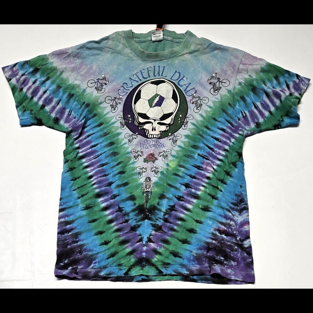 Vintage Grateful Dead 1990 Olympic Velodrome Tour Tee XL Tie Dye